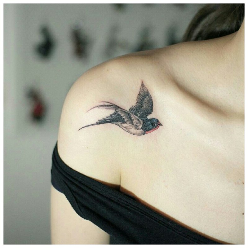 Tatuiruotė iš paukščio letena