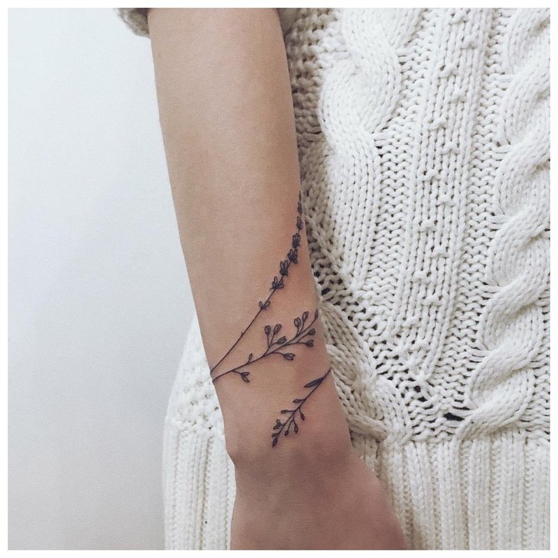 Listy náramek tetování