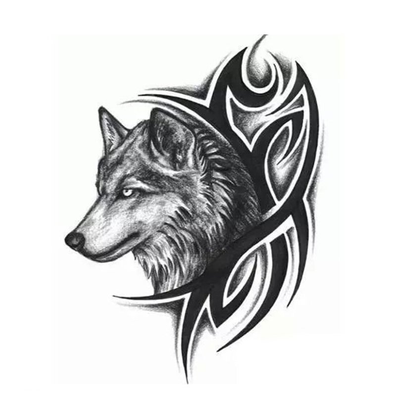 الذئب - رسم للوشم