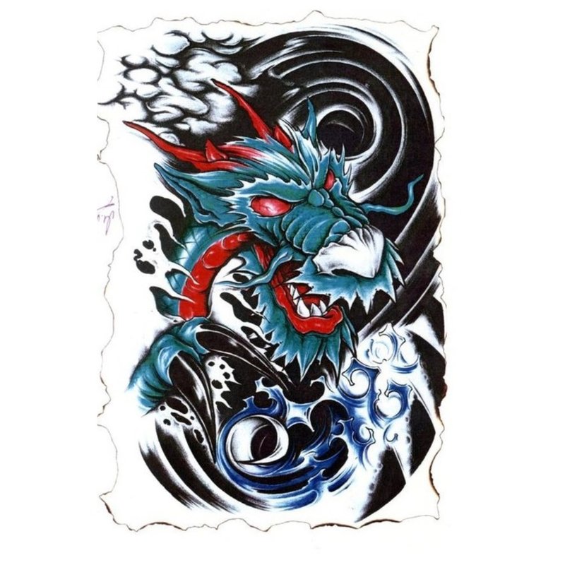 Croquis de tatouage - dragon