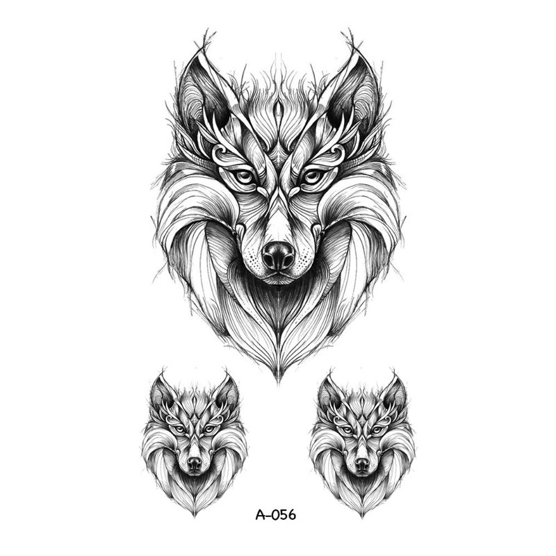 Schets voor tattoo - wolf