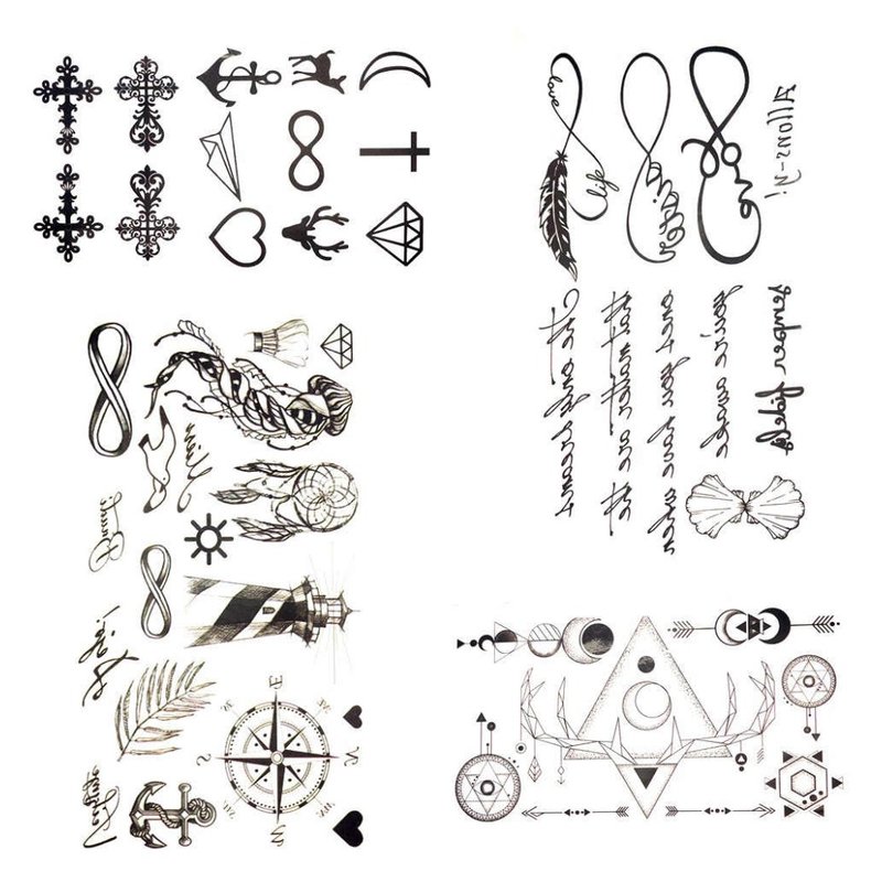Symbolické náčrtky pre tetovanie