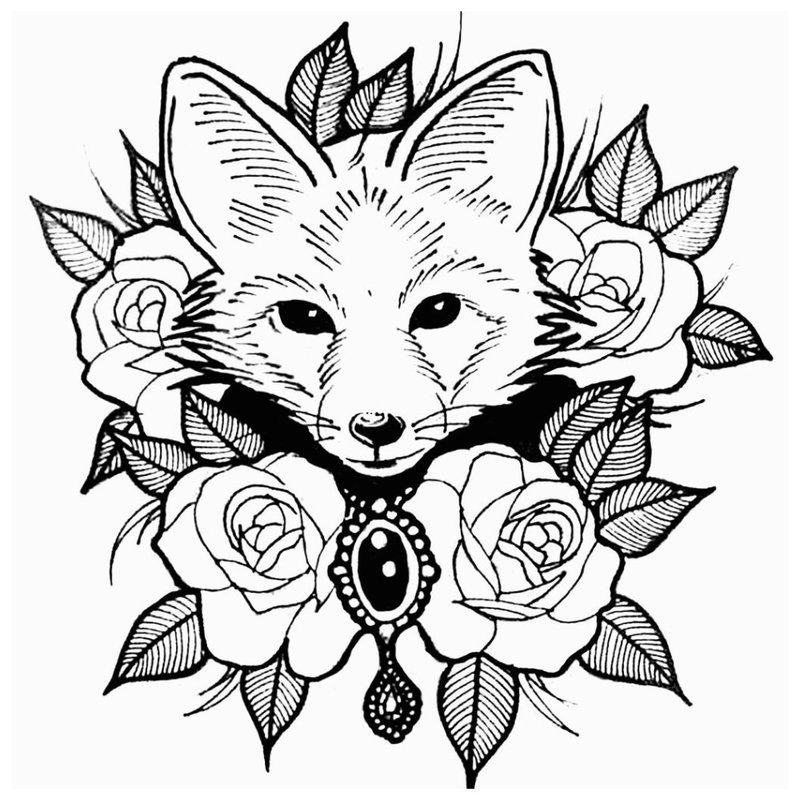 Motyw kwiatowy i zwierzęcy na tatuaż