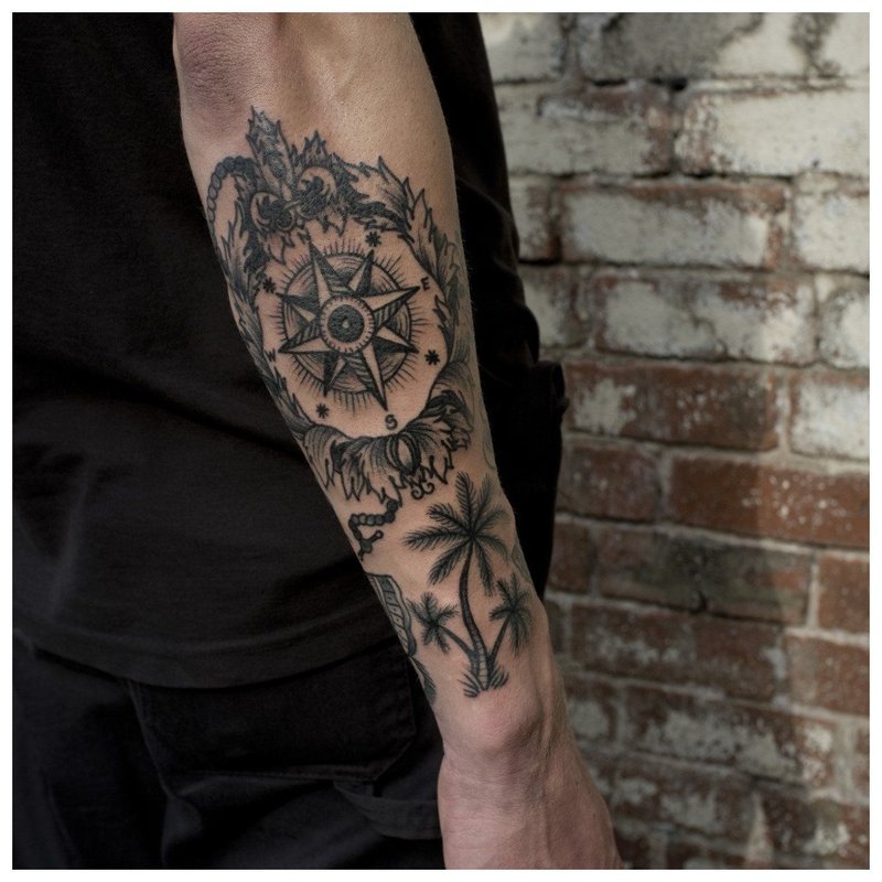 Tetování na předloktí muže