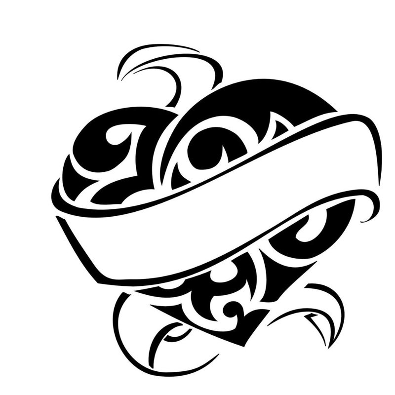 Szív szimbólum - vázlat a tetoválás