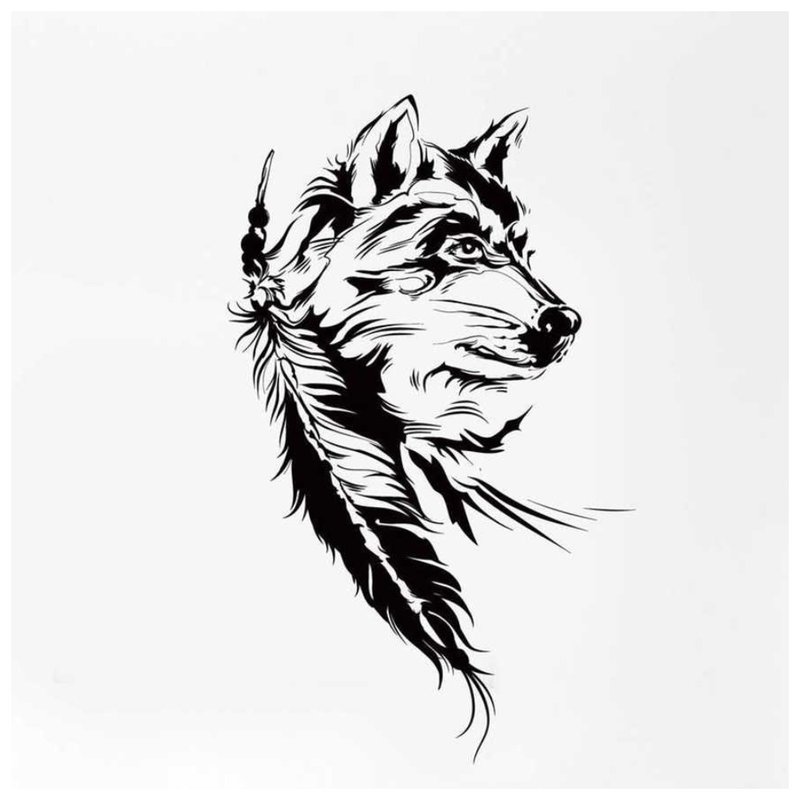 Wolf skica pro tetování
