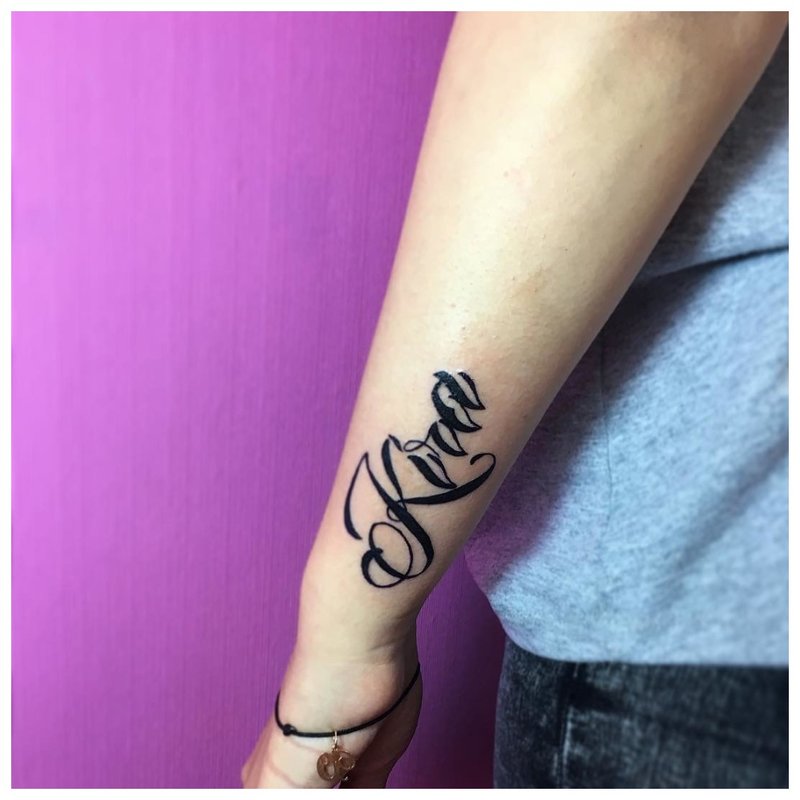 Španělské nápis tetování