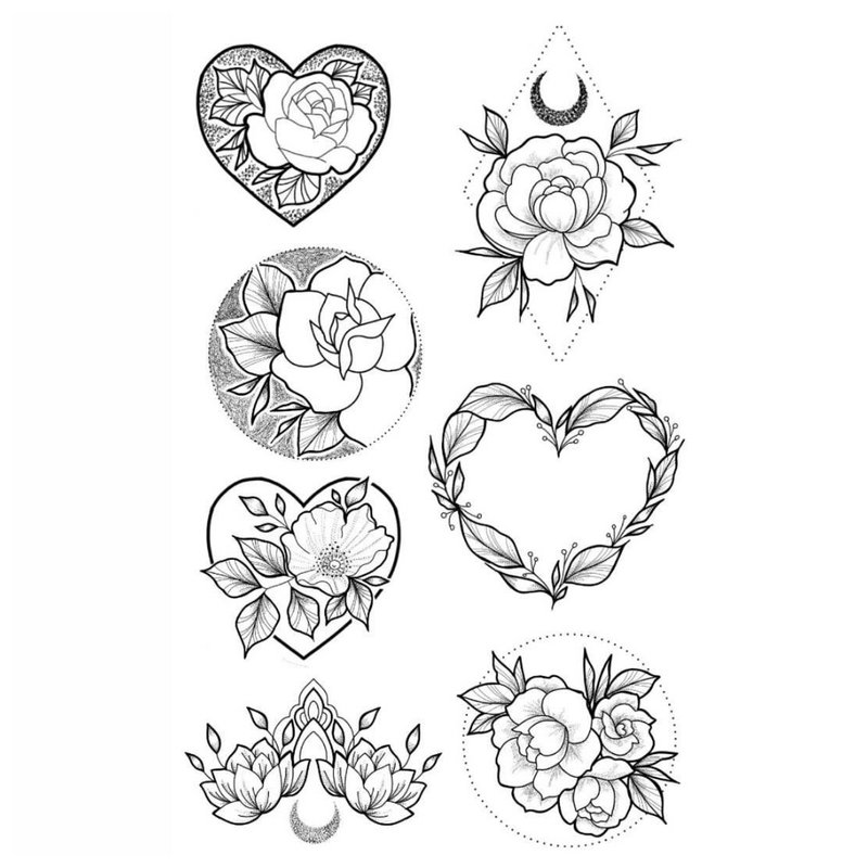 Mažų širdies tatuiruočių dizainai