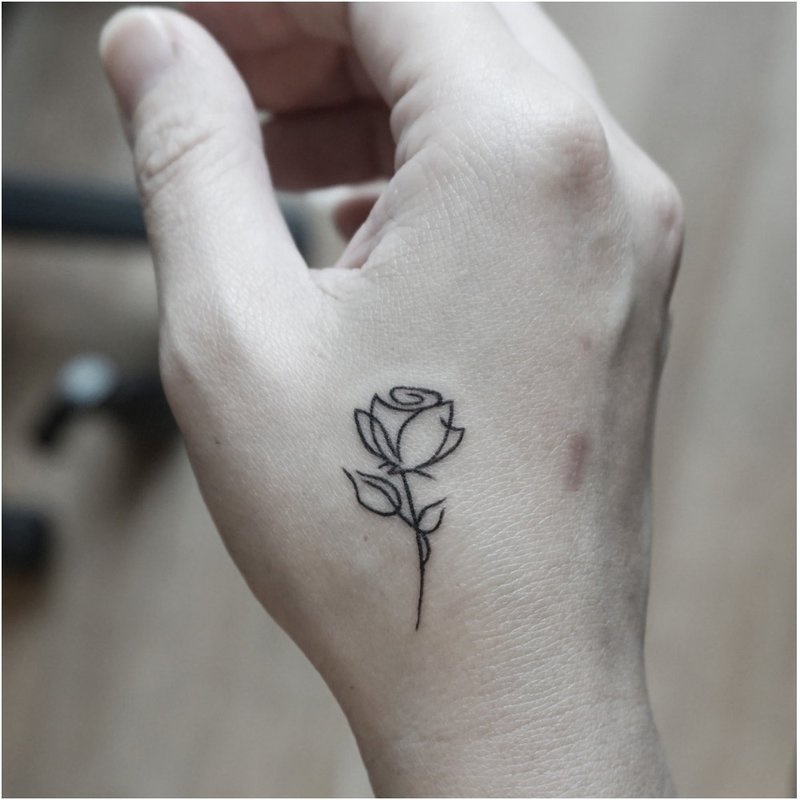 Đường viền hoa hồng trong lòng bàn tay của bạn