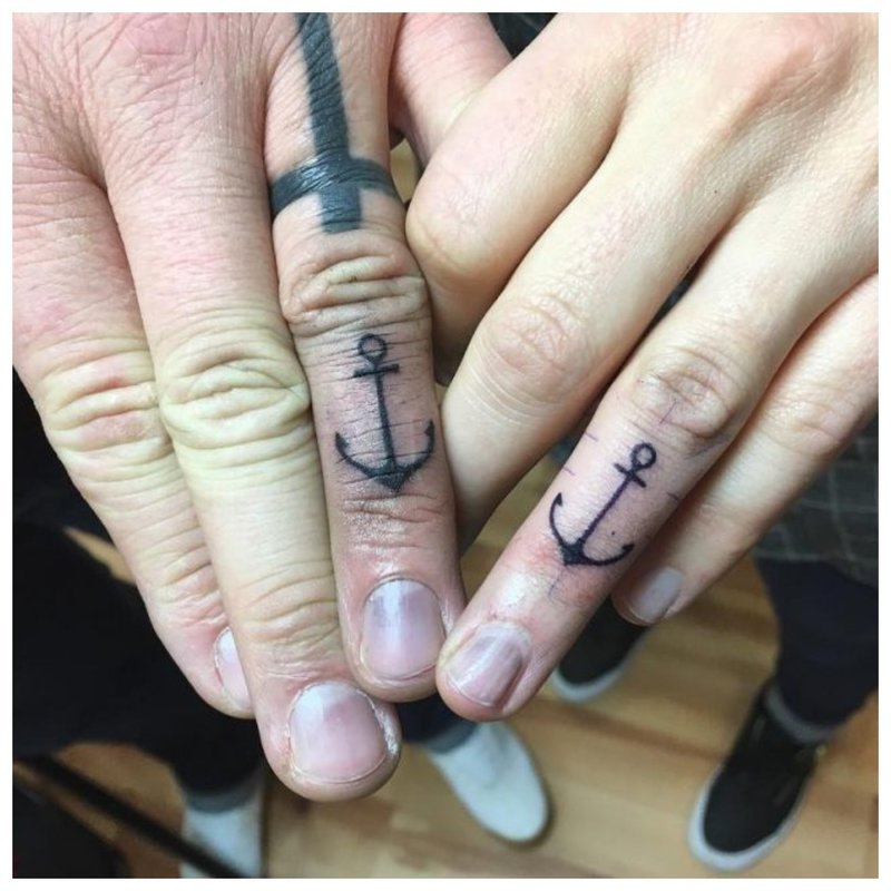 Tatuaj Anchor pereche
