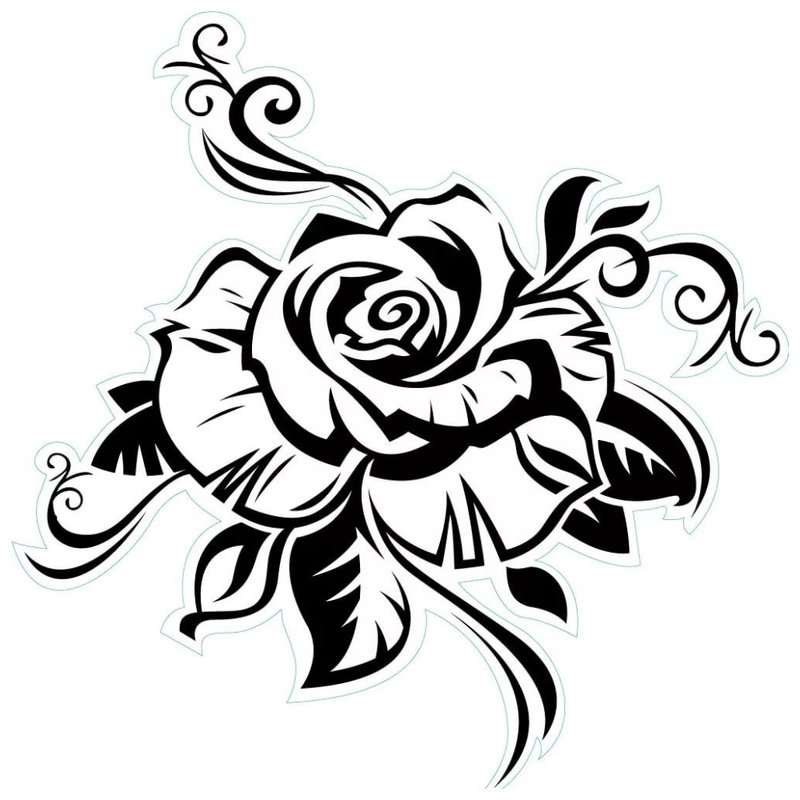 Veľká kvetina pre tetovanie