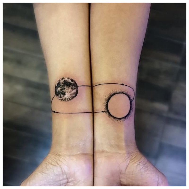 Astrologiczny motyw tatuażu