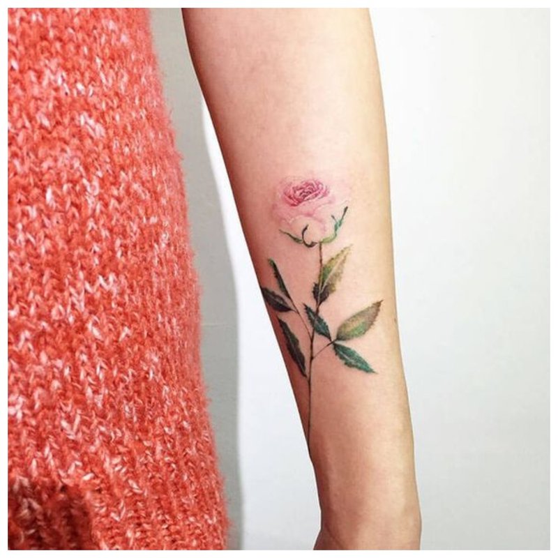 Graži riešo tatuiruotė mergaitei