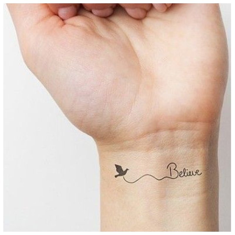 Belettering - tatoeage op de arm