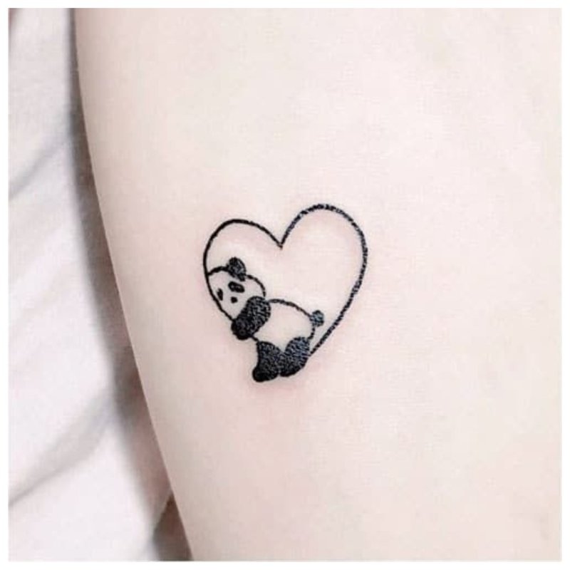 Panda - skisse til tatovering