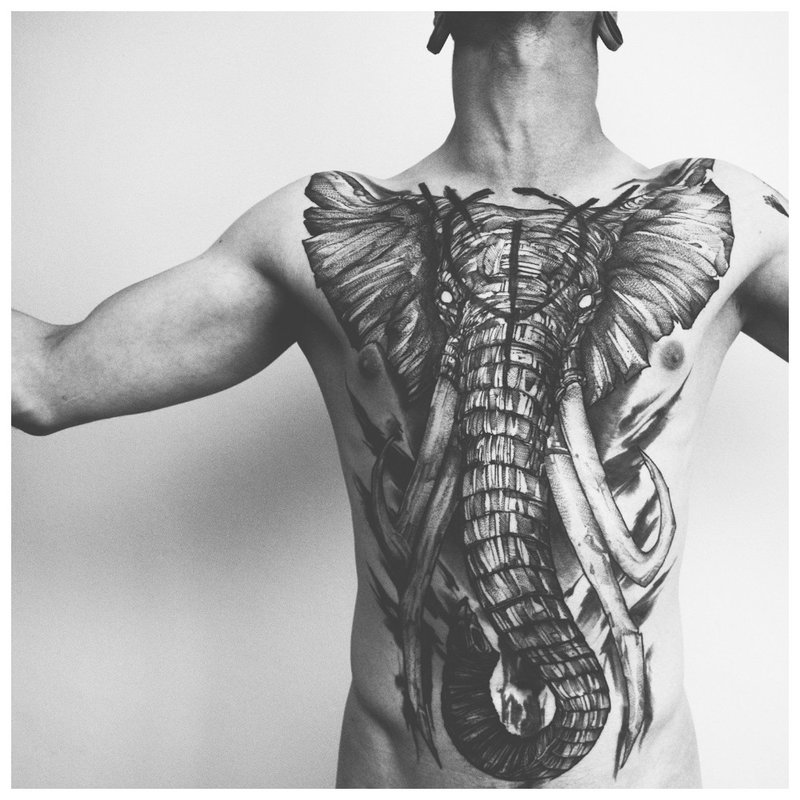 Elefánt tetoválás