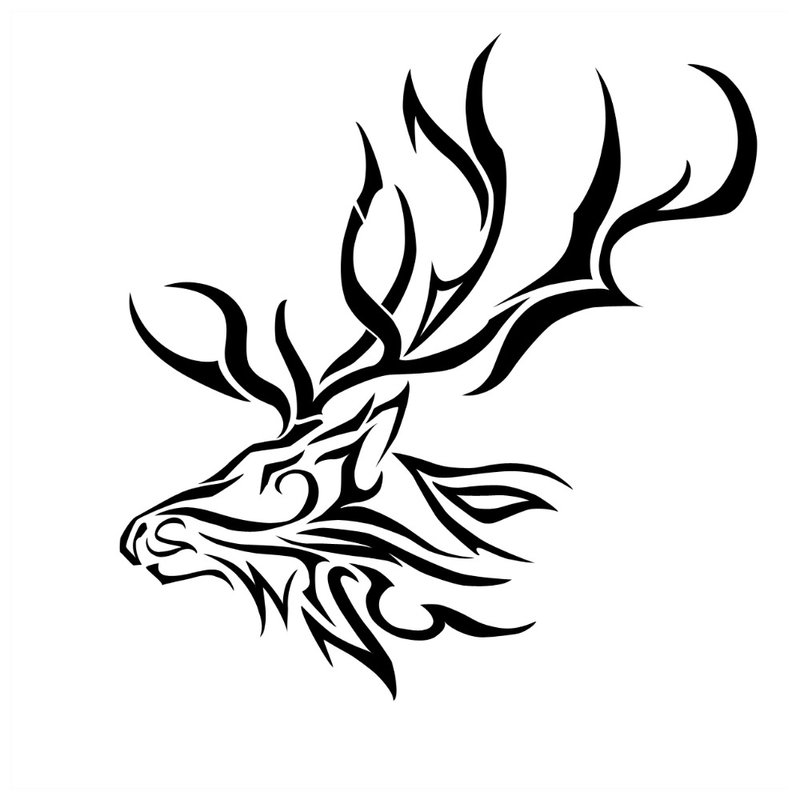Скица на елен татуировка