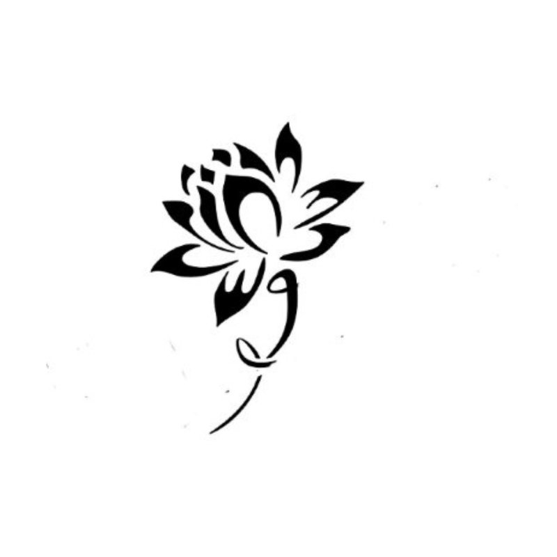 Skisse for tatovering - blomst