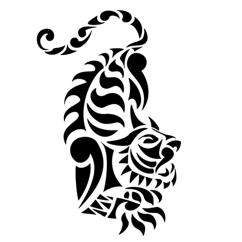 Skica pro tetování tygra