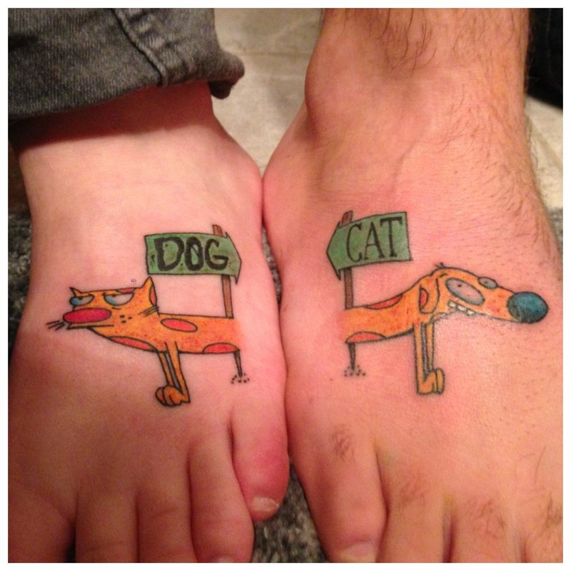 Sparowany tatuaż zwierząt