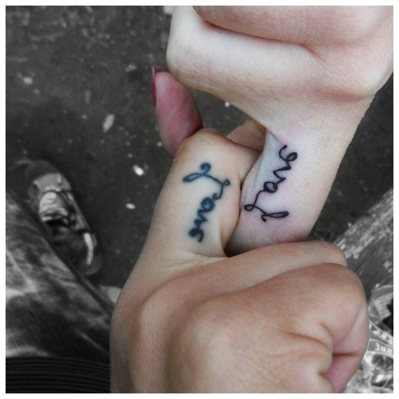 Otisk prstu - párové tetování