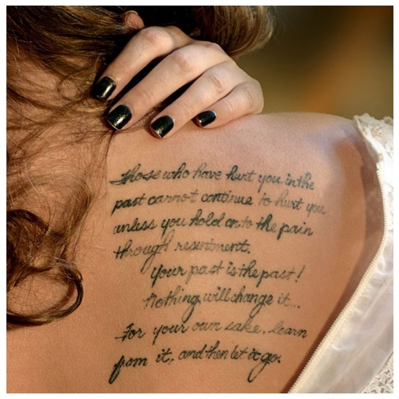 Italic originální písmo pro tetování