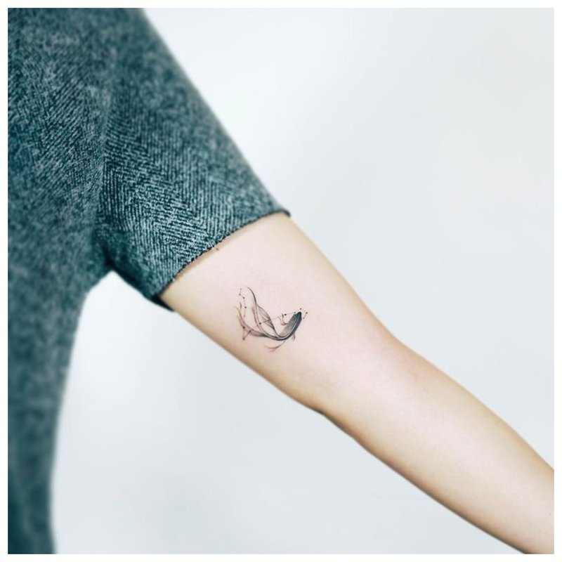 Piękny tatuaż z ryb