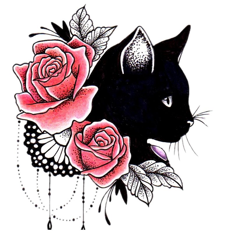 Gėlių ir gyvuliškumo tatuiruotės tema