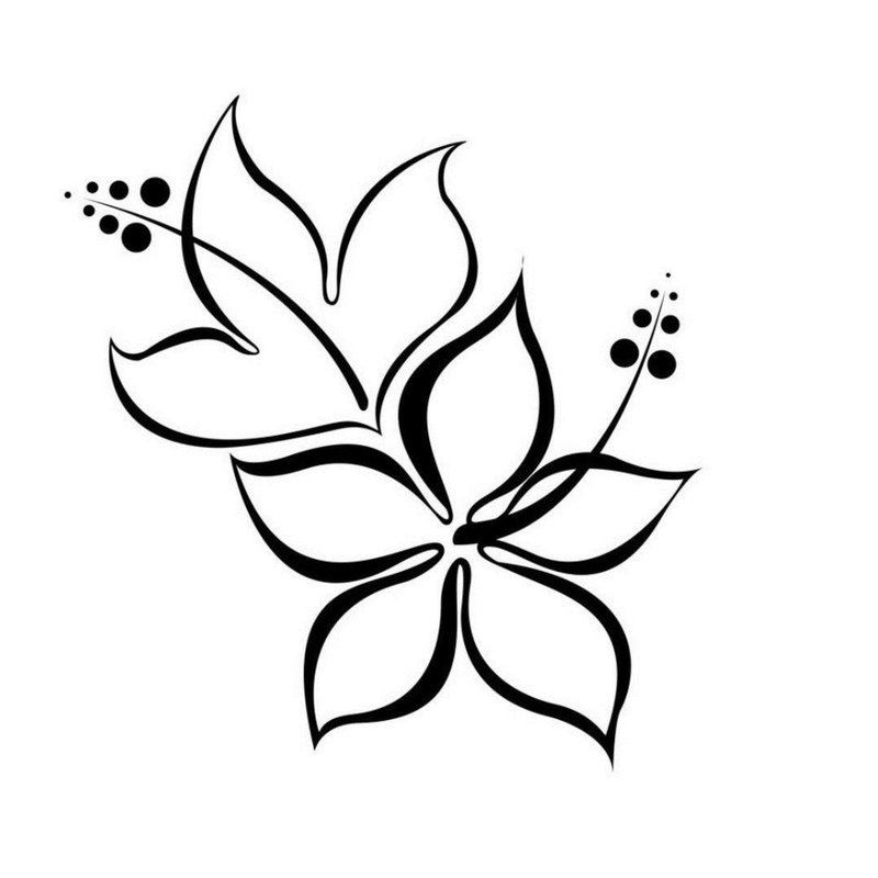 Kwiat - szkic do tatuażu