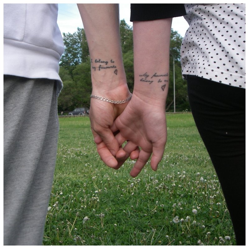 Tetování na zápěstí pro milovníky