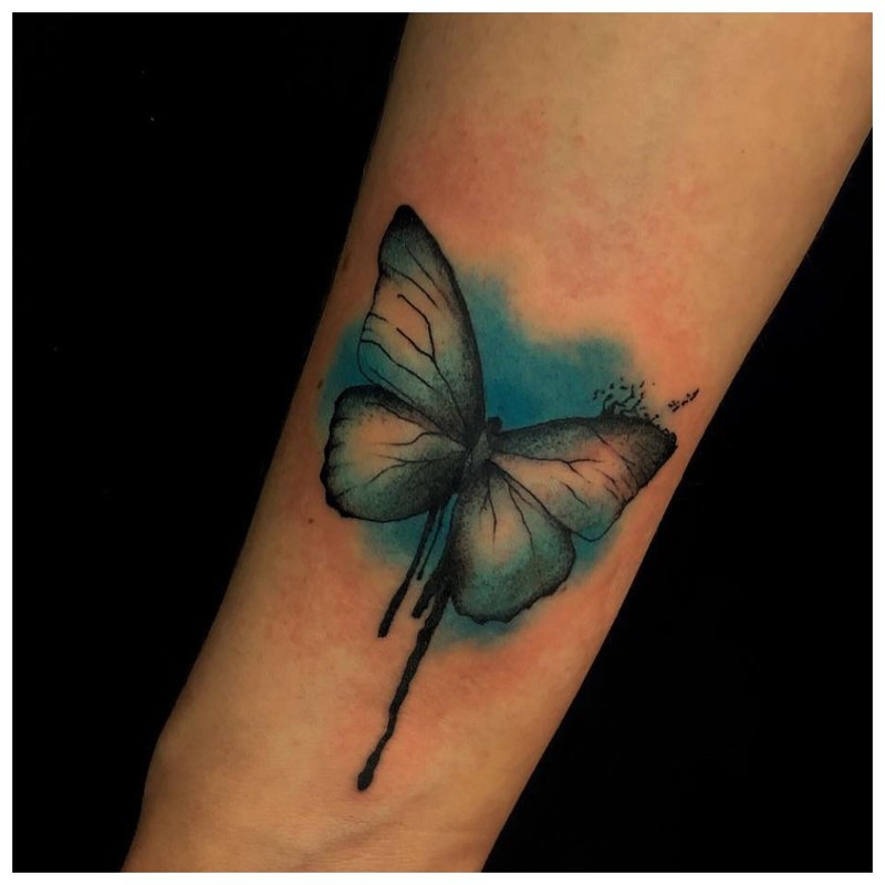 Butterfly - dívky zápěstí tetování
