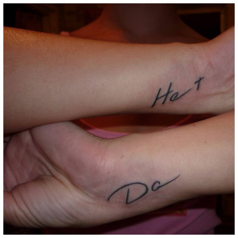 Tatuaj de mână sub formă de inscripție