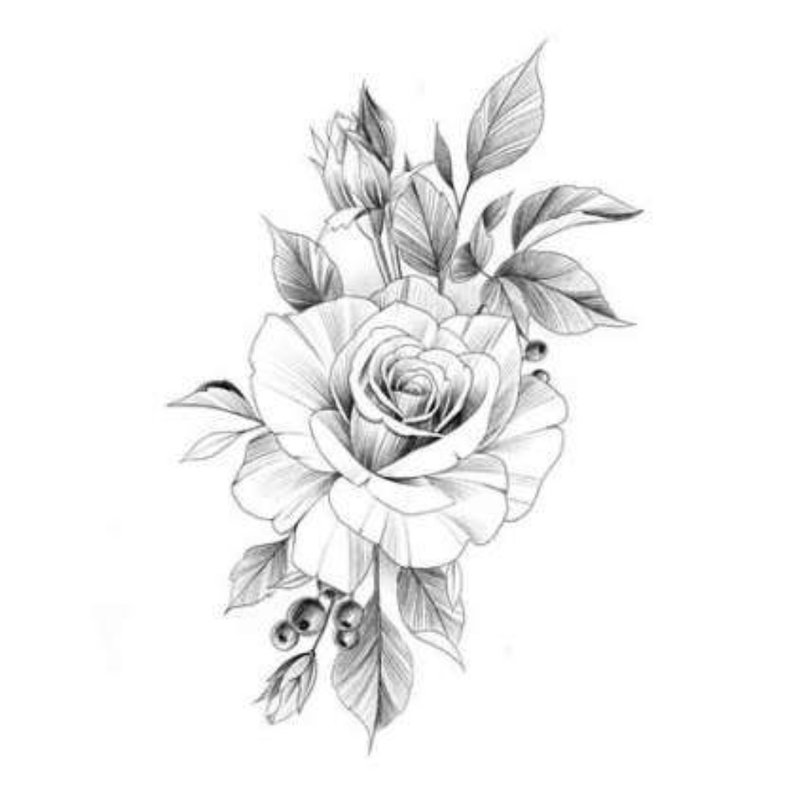 Květinové skica pro tetování