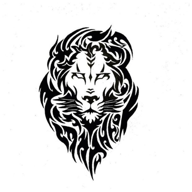 Lev - tetování skica