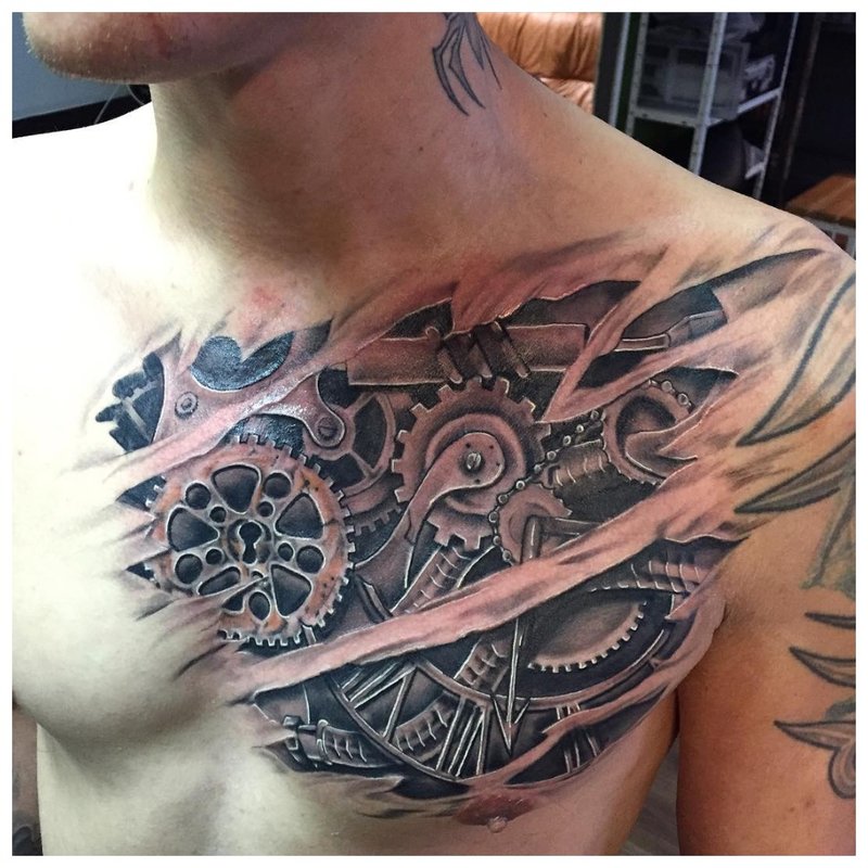 Tatuaż w stylu Cyberpunk dla mężczyzn